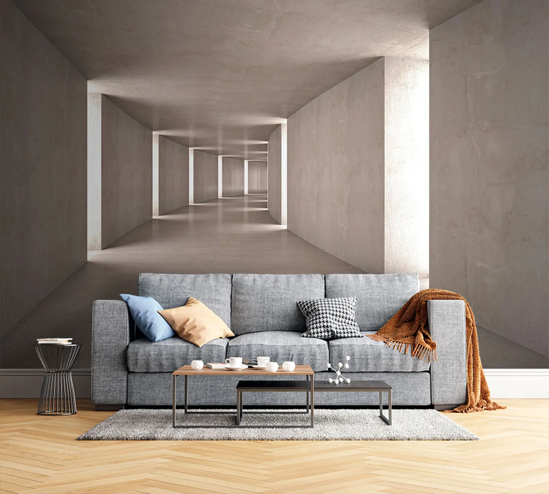 zidne murale Apstraktni tunel u75401