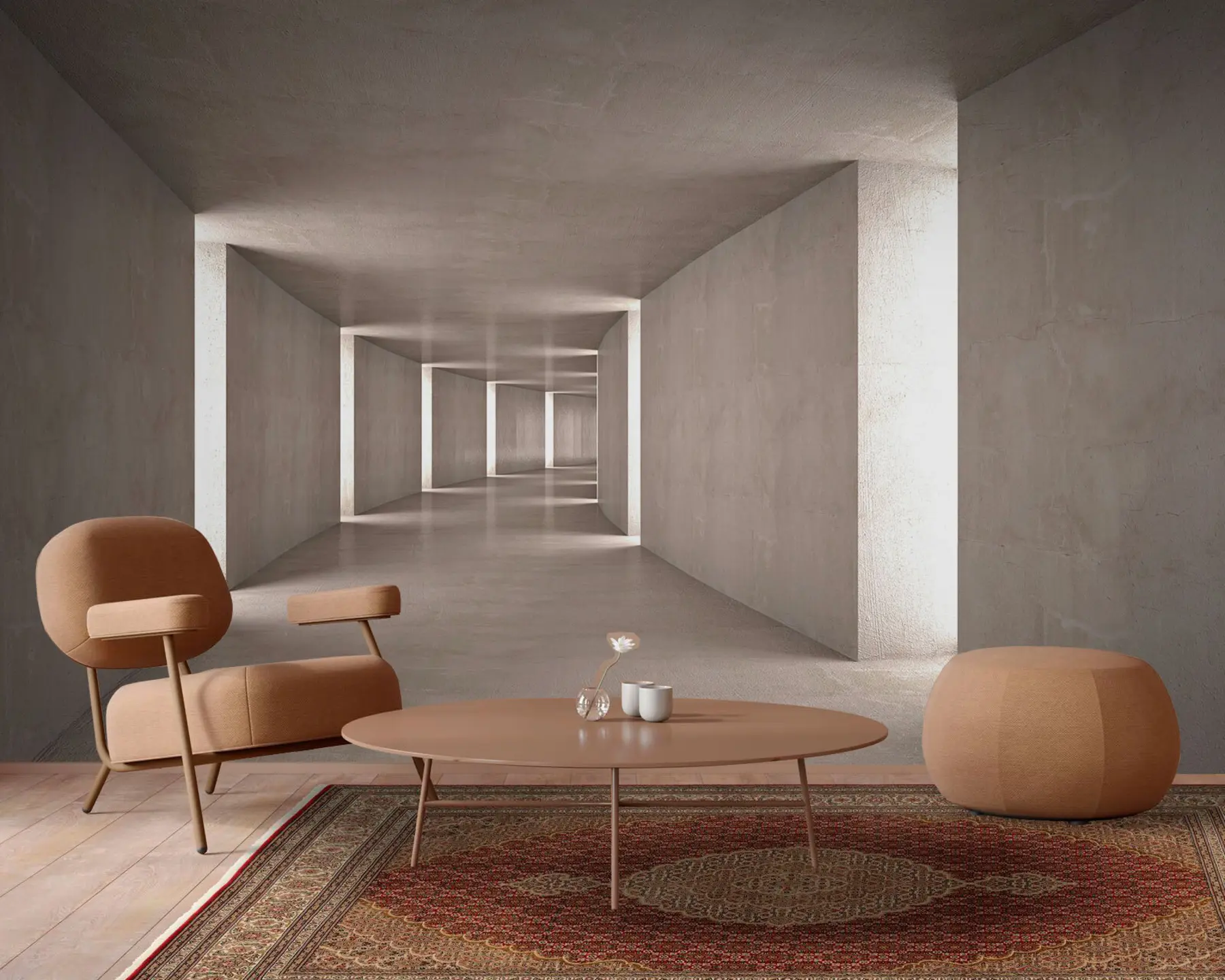 zidne murale Apstraktni tunel u75401