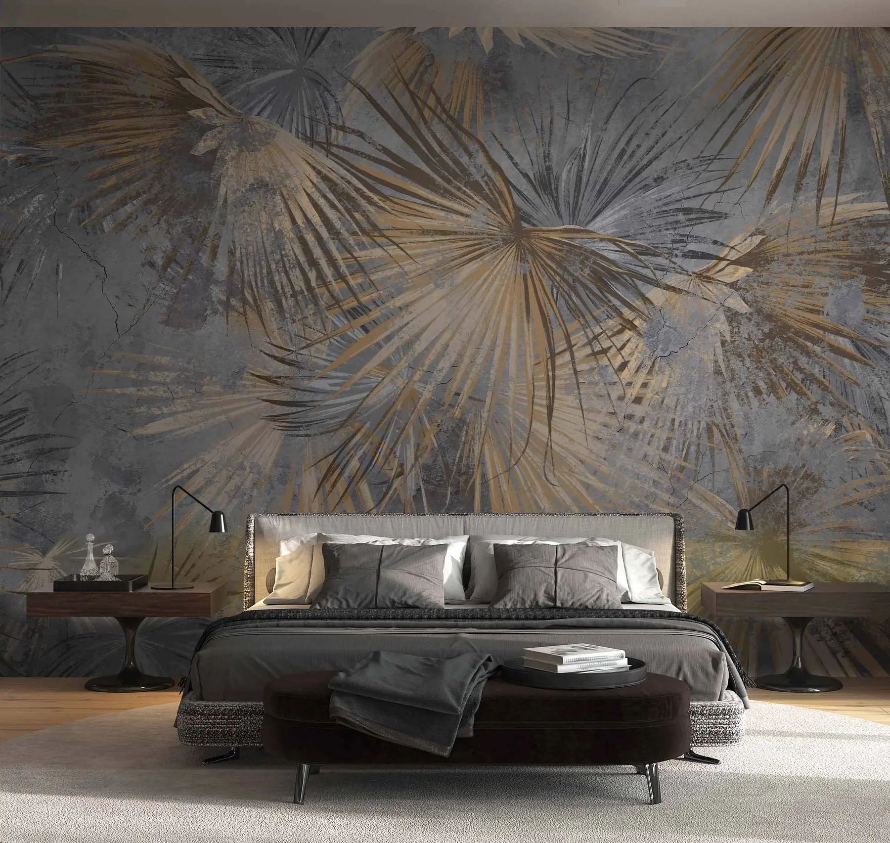 zidne murale palma grunge u75787