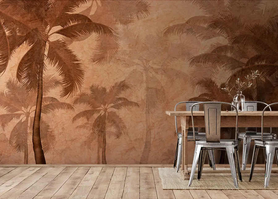 zidne murale Sepia palma u94404