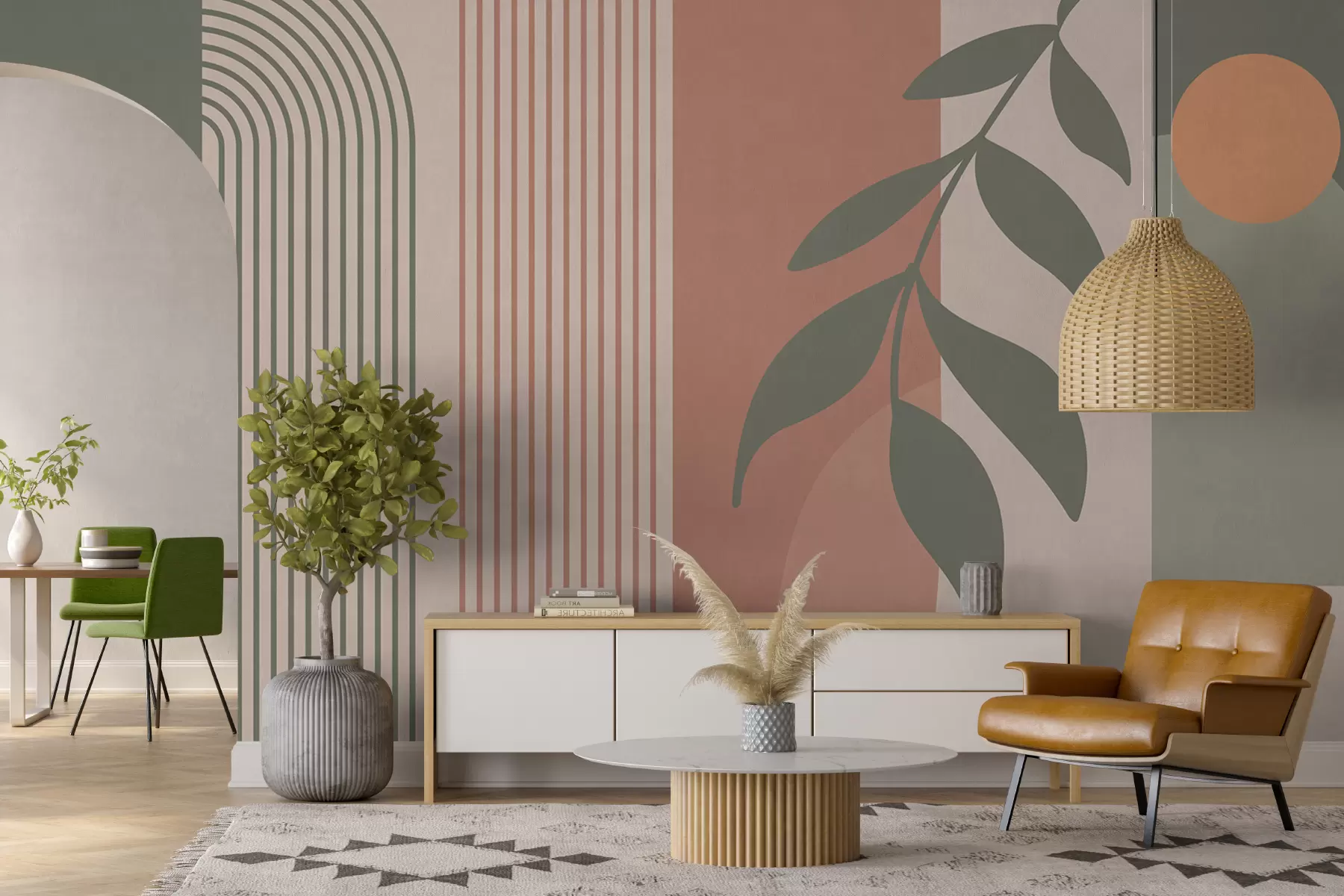 zidne murale Lukovi i ukrasni elementi u boho stilu u94153