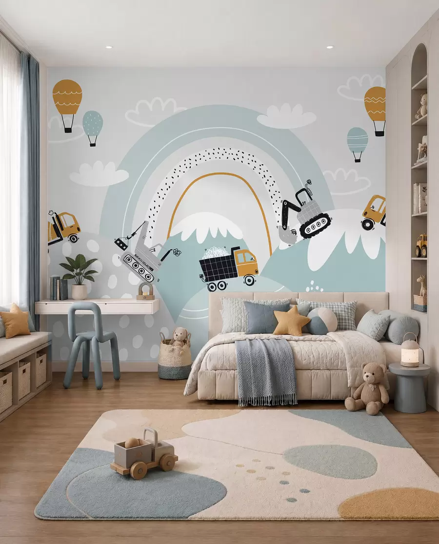 zidne murale Mali graditelji u brdima u95046