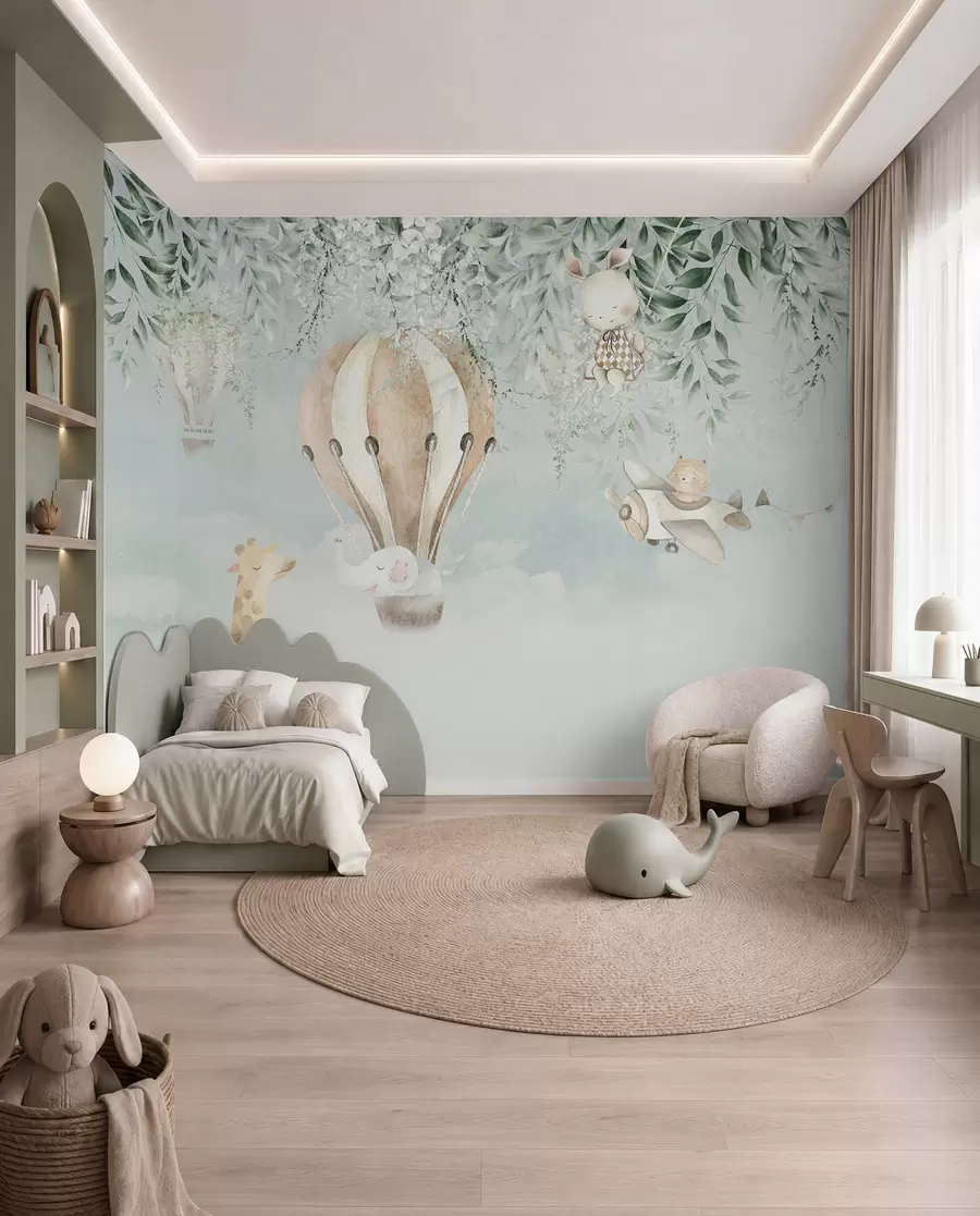 zidne murale Balon iznad vrta u95429