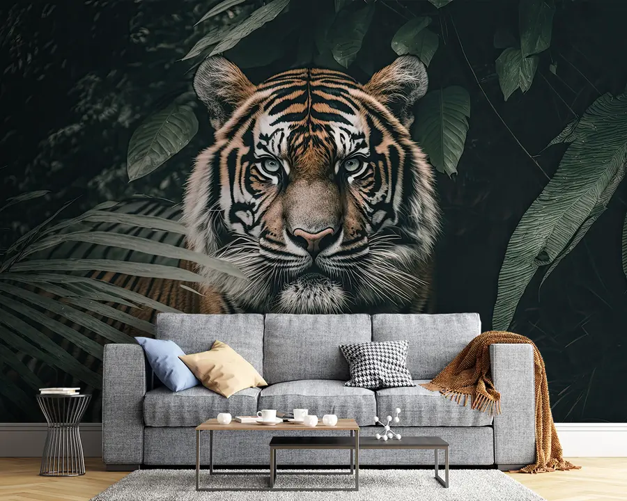 zidne murale Tigar u prašumi u95619