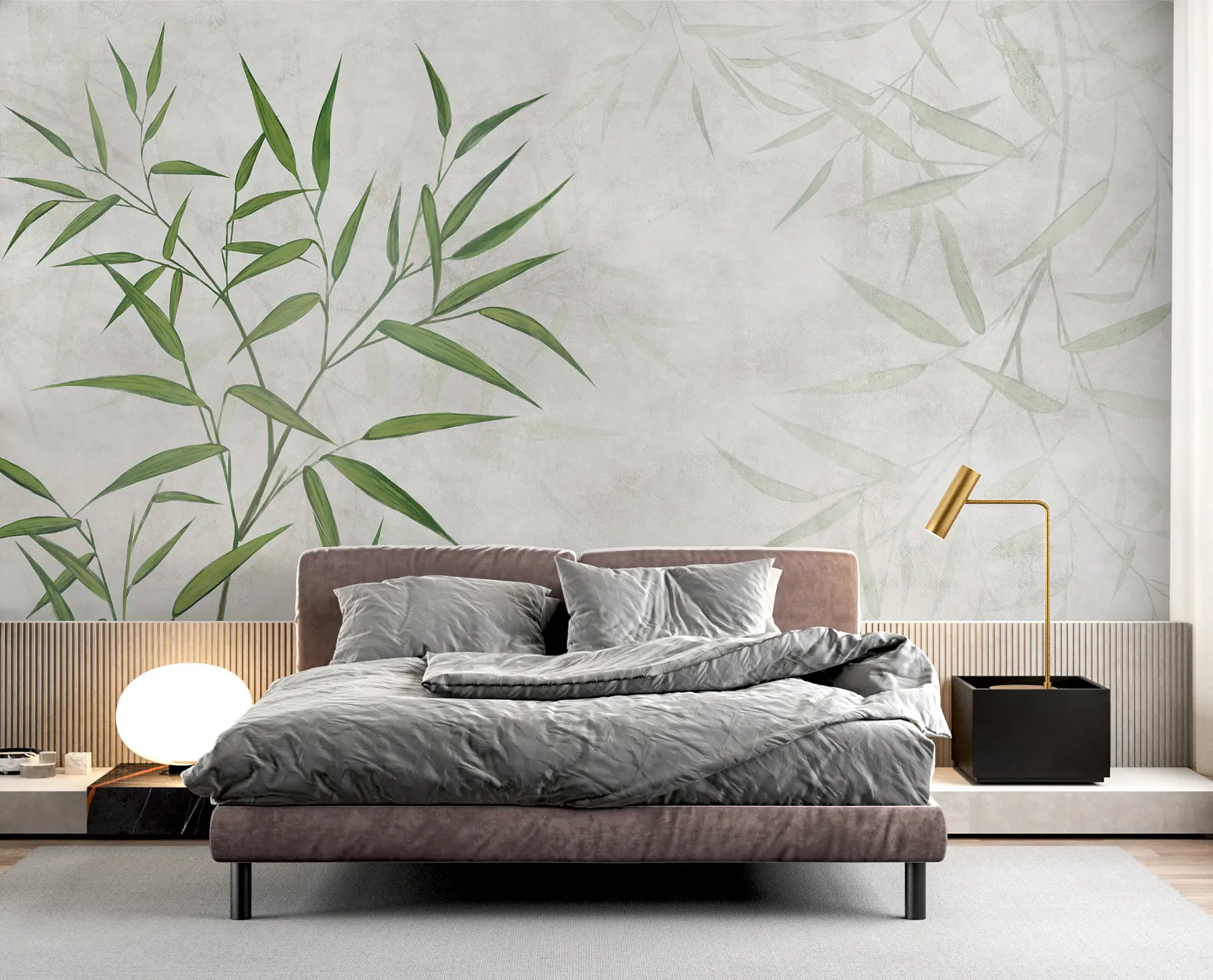 zidne murale Lišće bambusove trske u95921