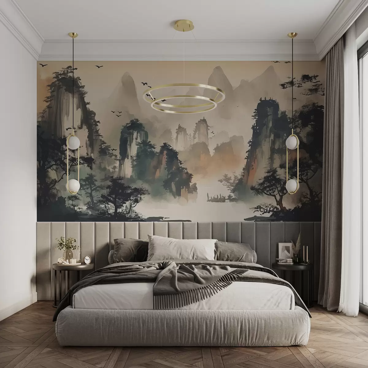 zidne murale san planinski krajolik u96030