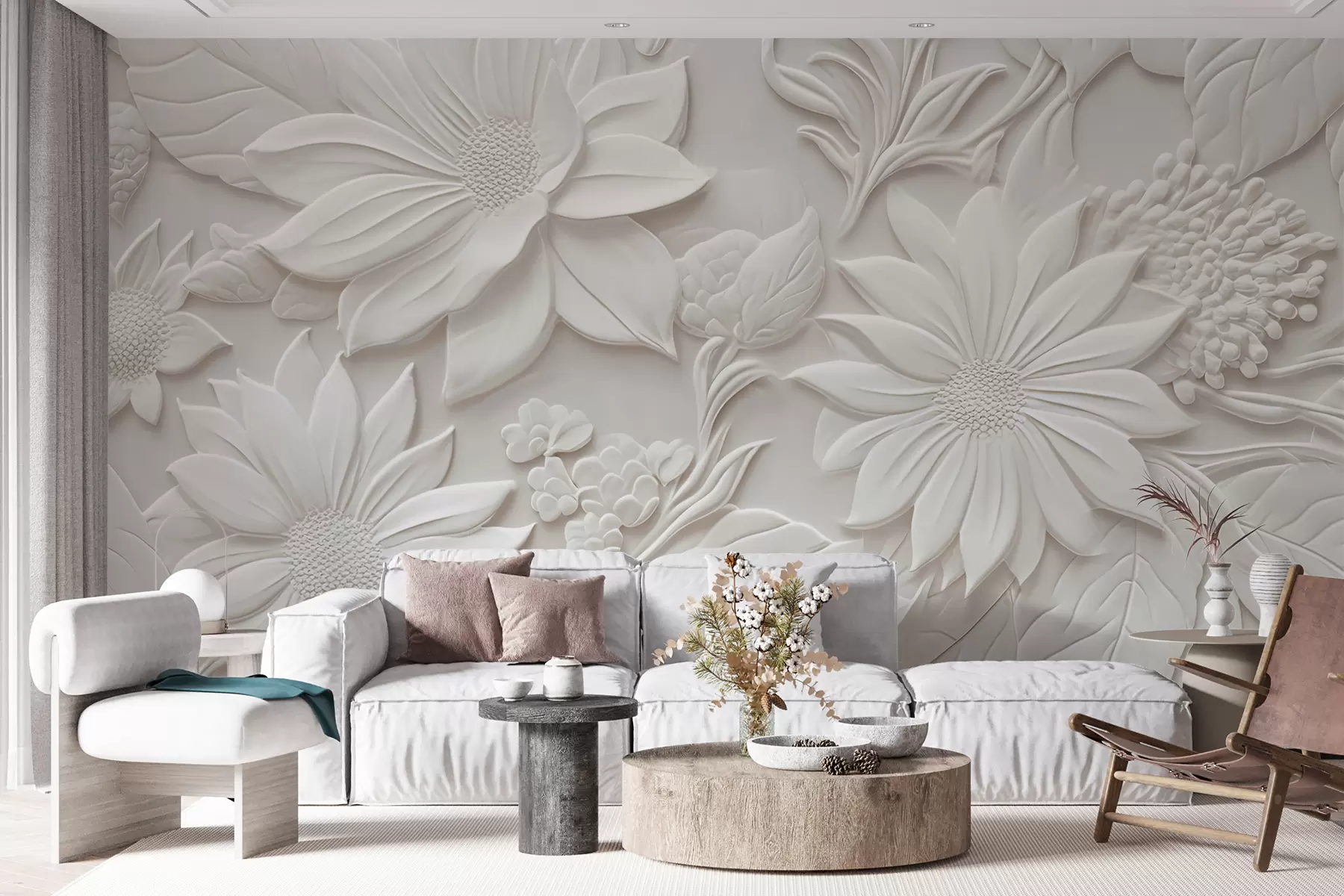 zidne murale 3-D cvijeće u96695