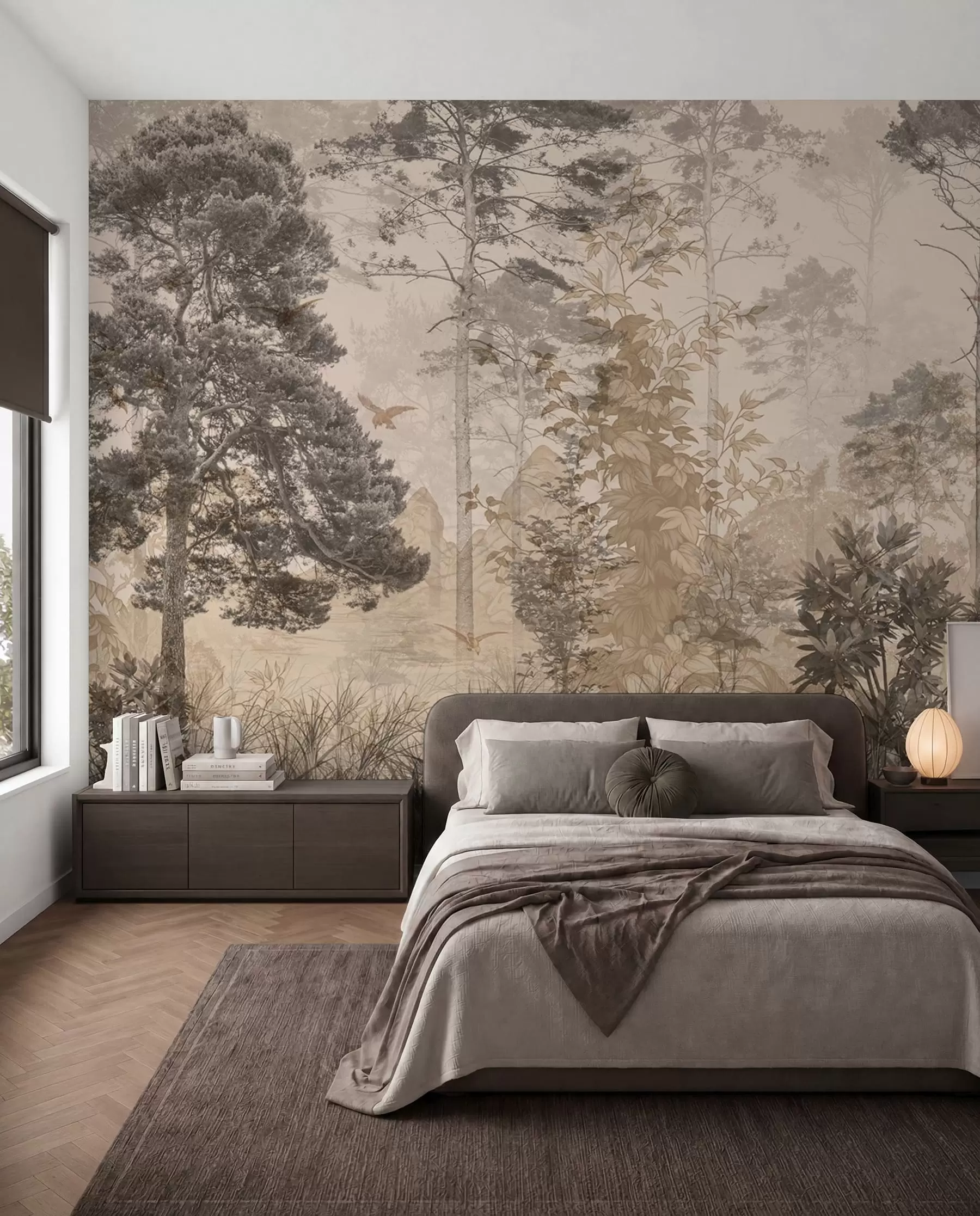 zidne murale Grunge šuma u97057