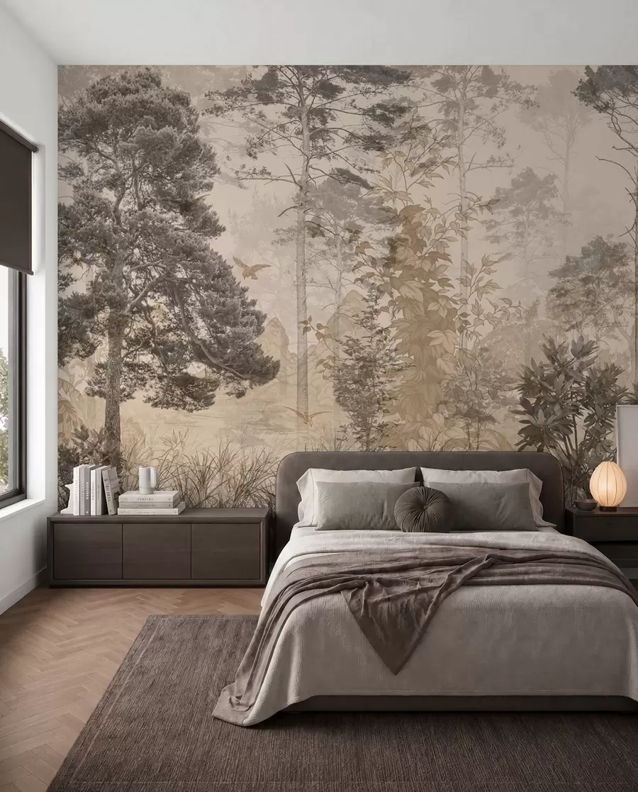 zidne murale Grunge šuma u97057