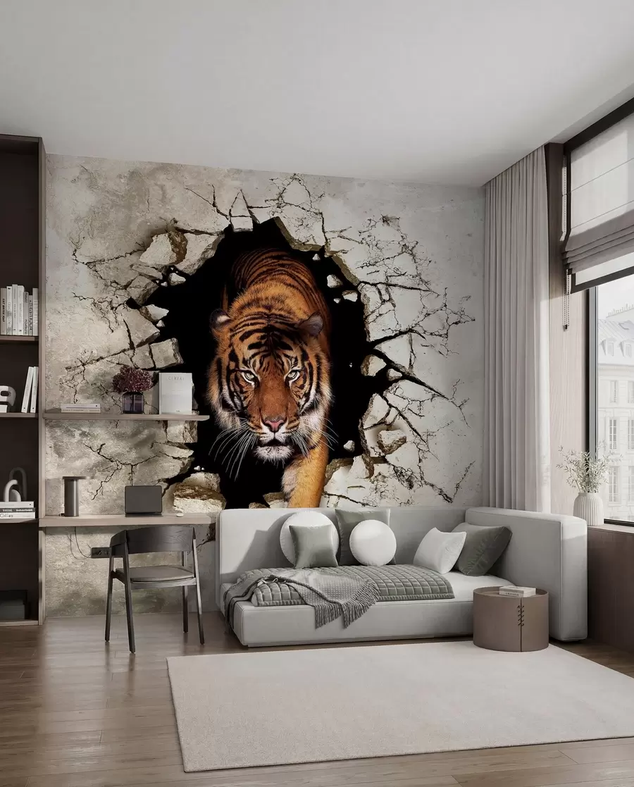 zidne murale 3D tigar u97031