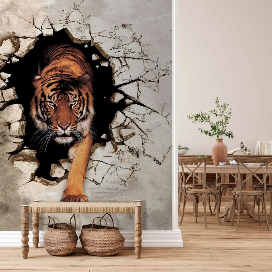 zidne murale 3D tigar u97031