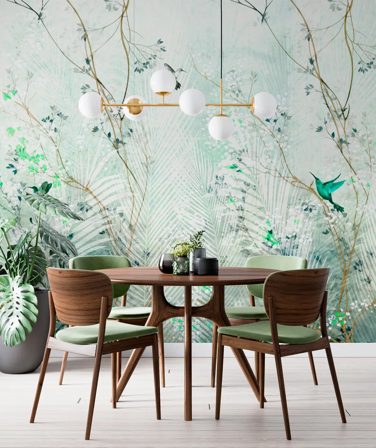 zidne murale Kolibrići u vrtu u97048