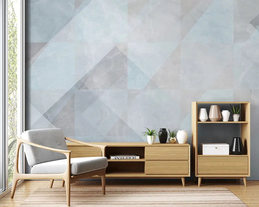 zidne murale Geometrijska apstrakcija u pastelnim bojama u97267