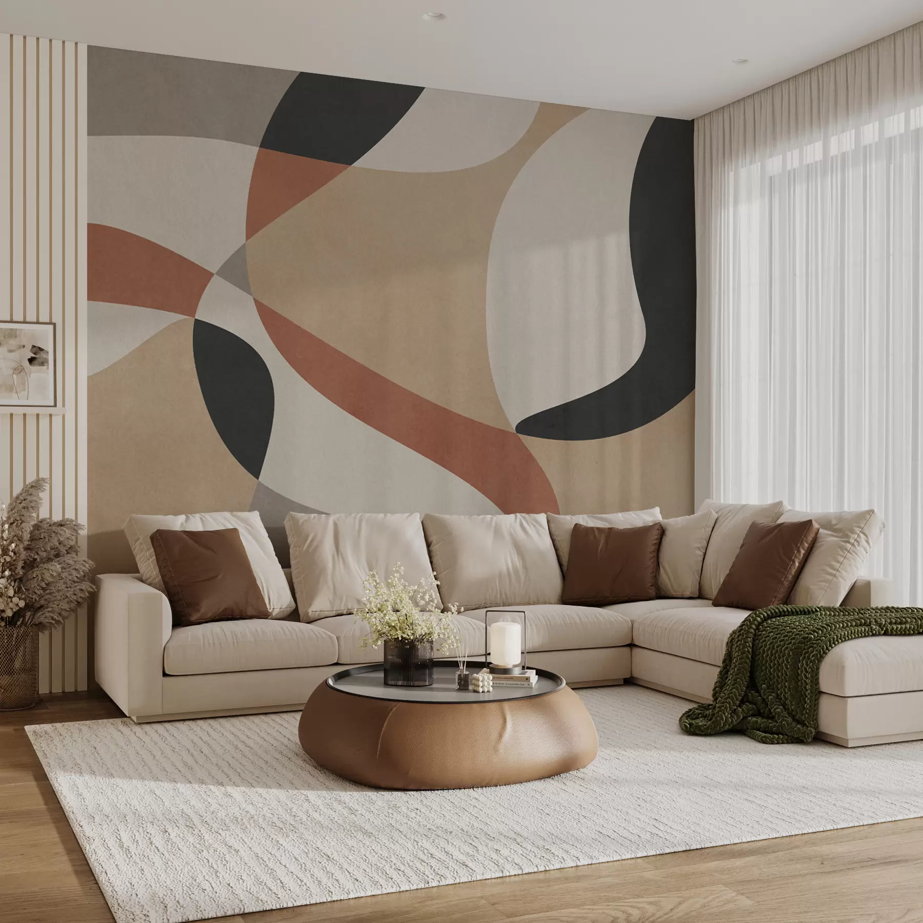 zidne murale Moderni geometrijski apstraktni grunge stil potkrovlja u97206