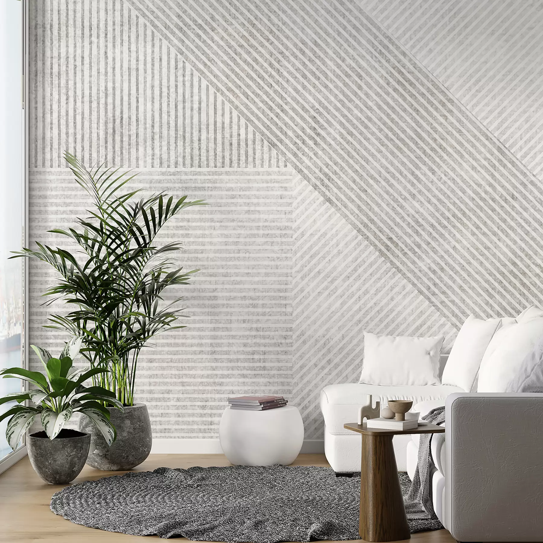 zidne murale Geometrijske vintage linije u96331