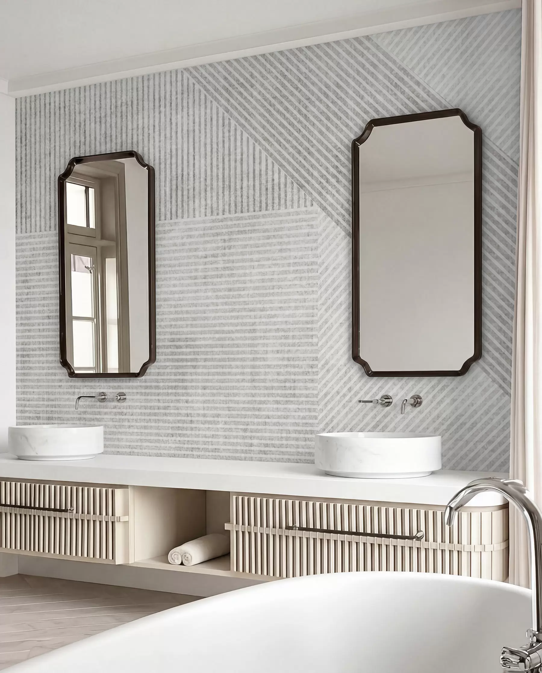 zidne murale Geometrijske vintage linije u96331