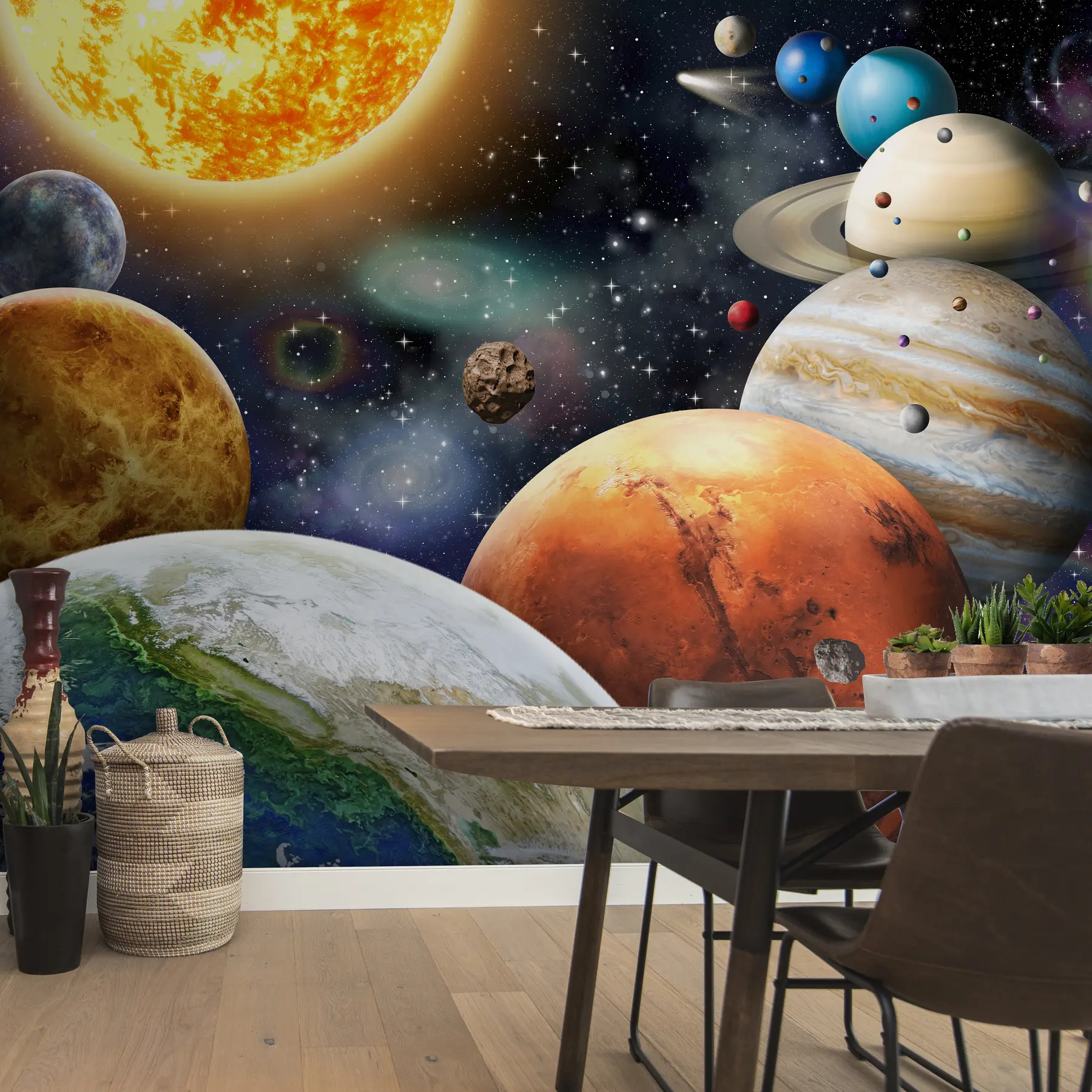 zidne murale Šareni planeti Sunčevog sustava u97422