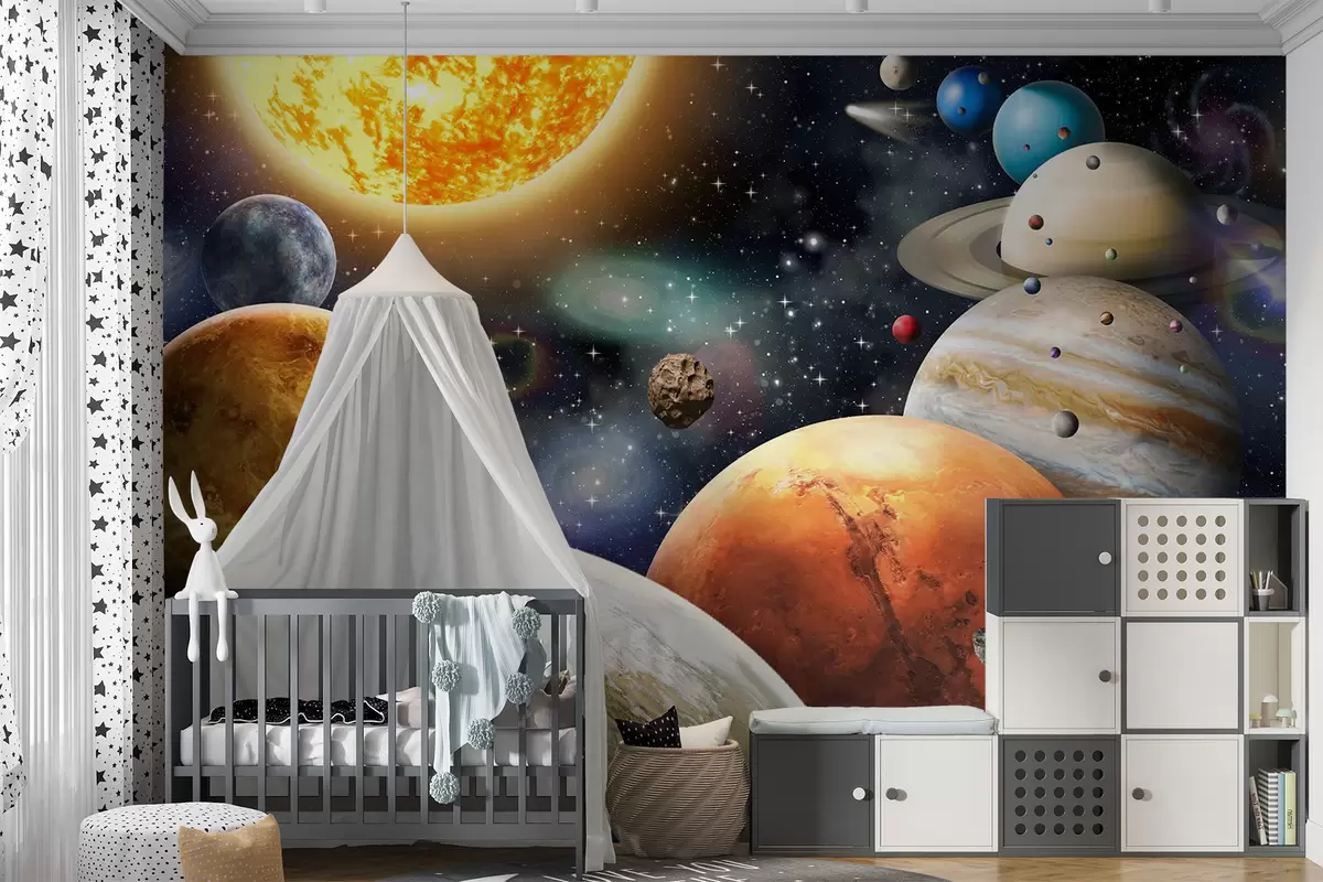zidne murale Šareni planeti Sunčevog sustava u97422