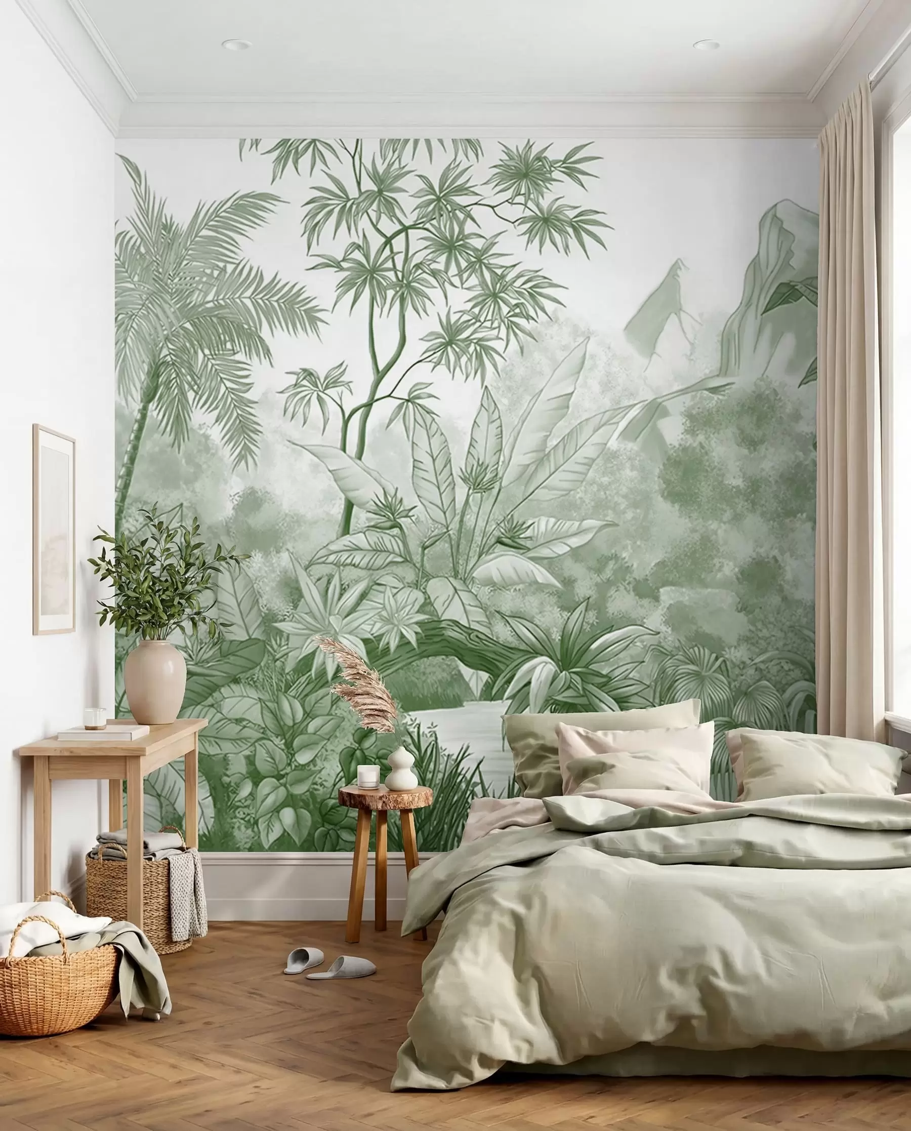 zidne murale Tropi u zelenom u59039v3