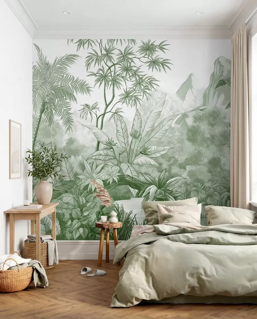 zidne murale Tropi u zelenom u59039v3