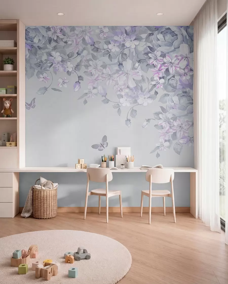 zidne murale Ljubičasti vrtni luk u94295v3