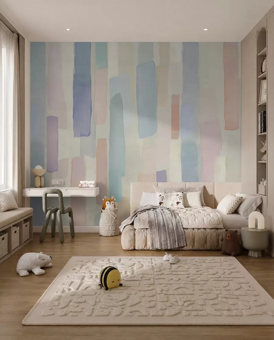 zidne murale Pastelni potezi kista u97869