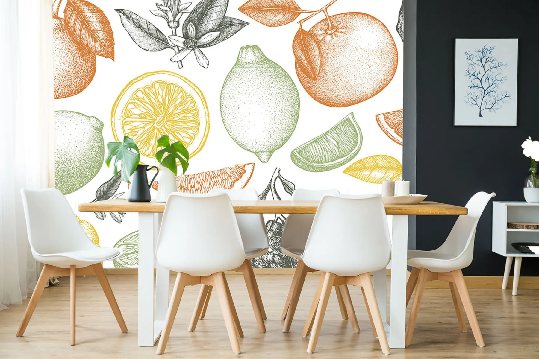 zidne murale Veliki plodovi na svijetloj pozadini u97447