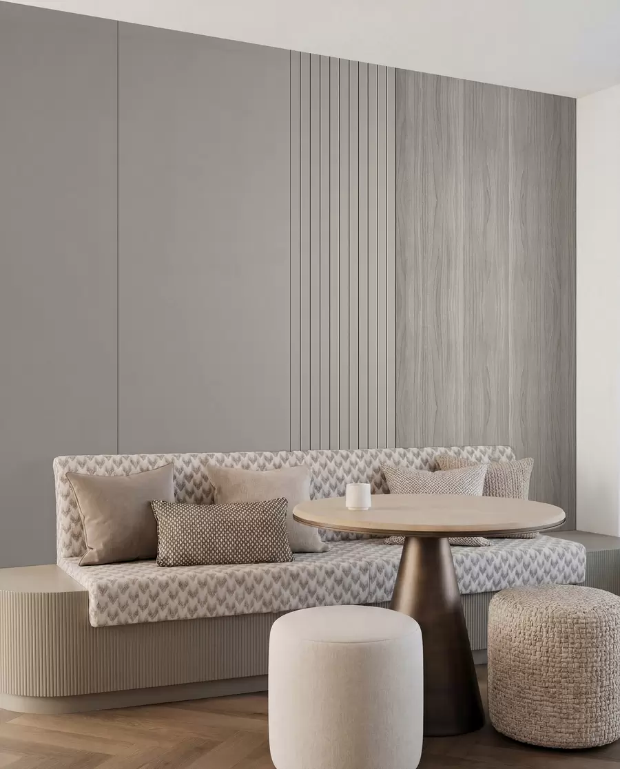 zidne murale Panel s letvicama i drvetom u97549
