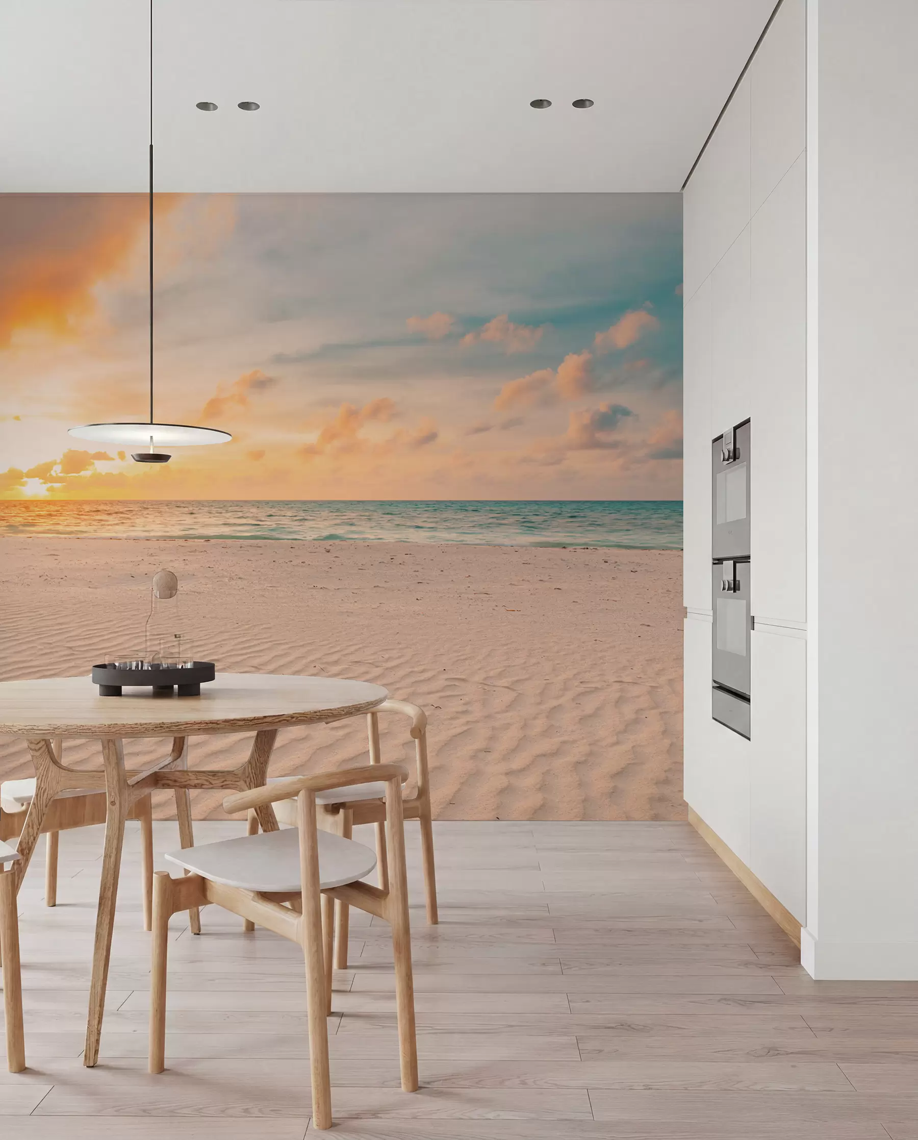 zidne murale Plaža bijeli pijesak more i valovi u97894