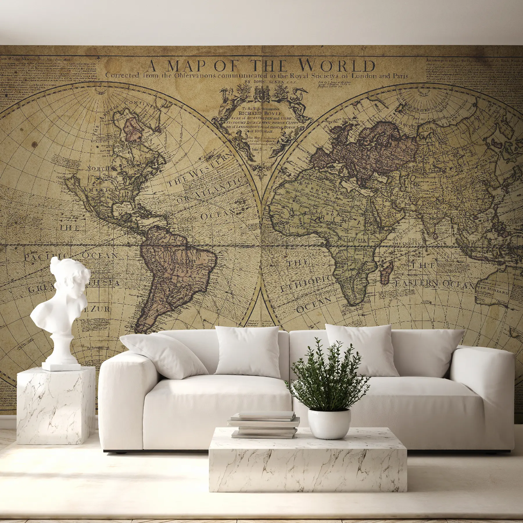 zidne murale Antička karta svijeta u18533