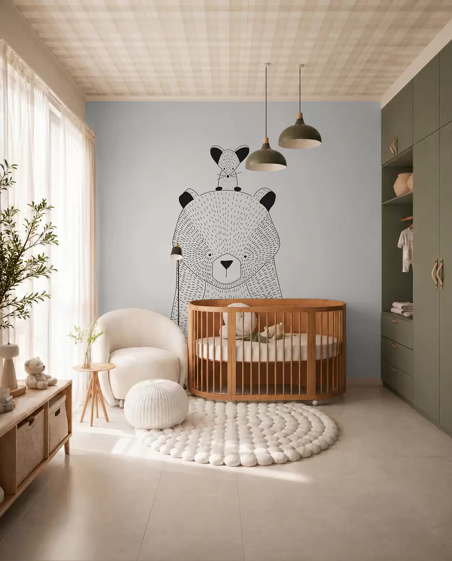 zidne murale Medo s mišem u98483
