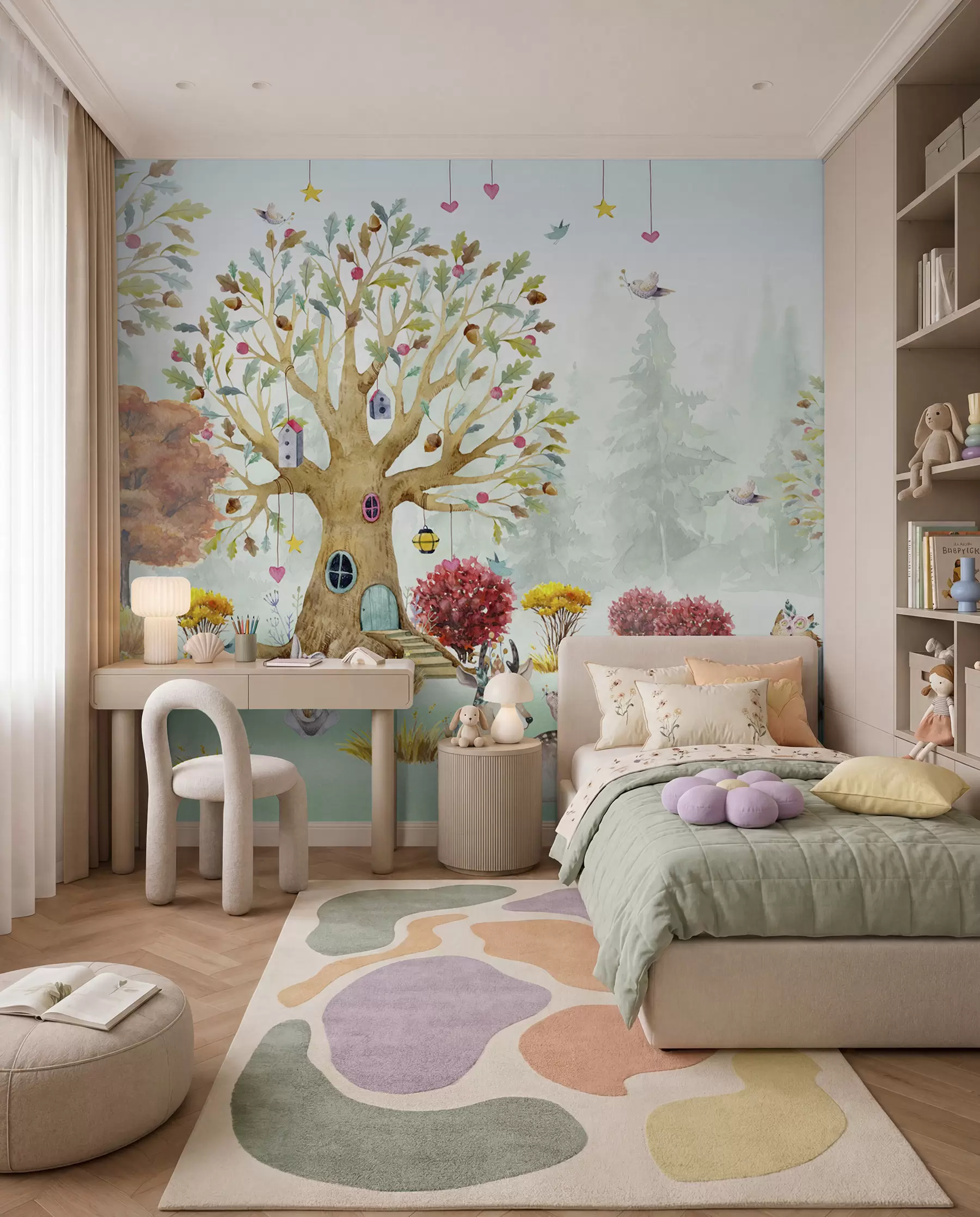 zidne murale Šuma sa životinjama u98499
