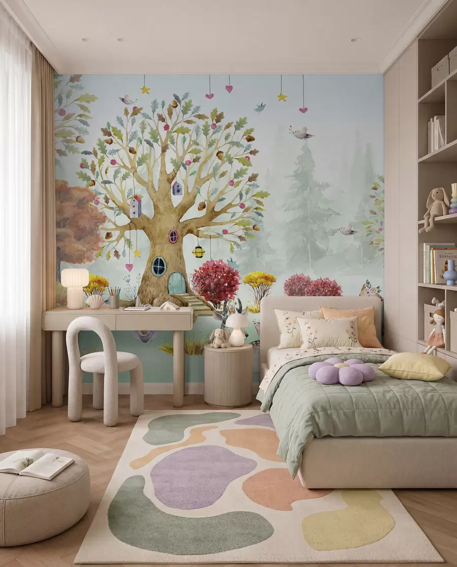 zidne murale Šuma sa životinjama u98499