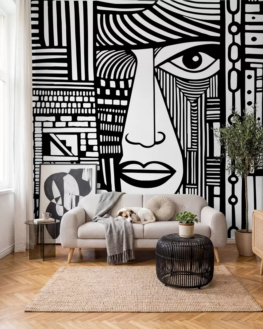zidne murale Apstraktno lice u98713