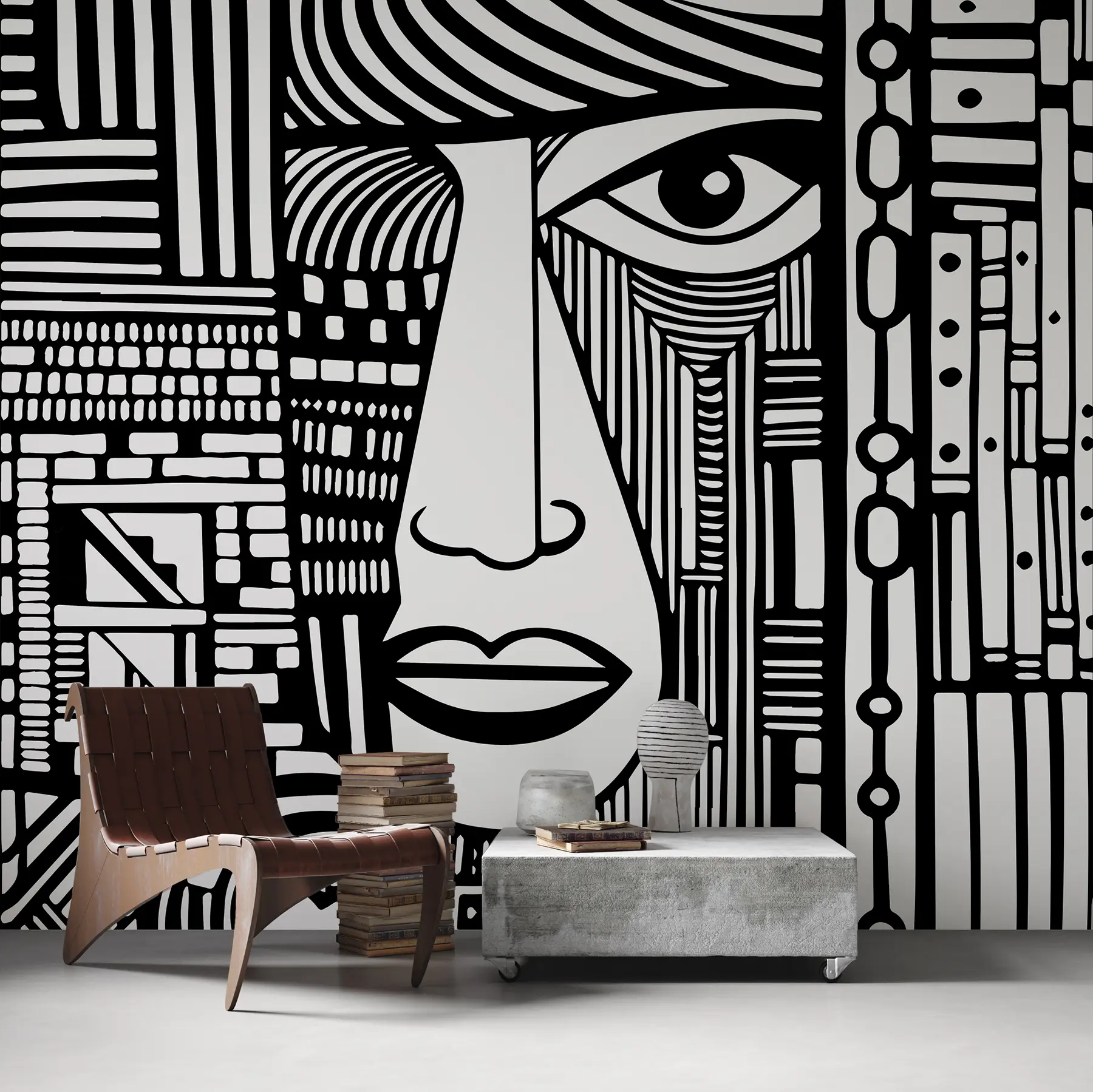 zidne murale Apstraktno lice u98713