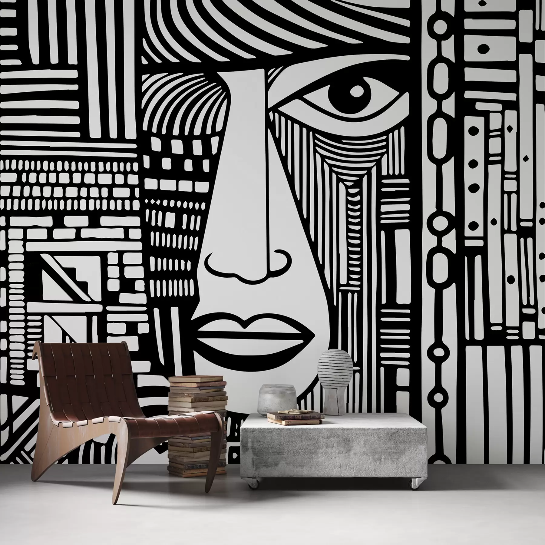 zidne murale Apstraktno lice u98713