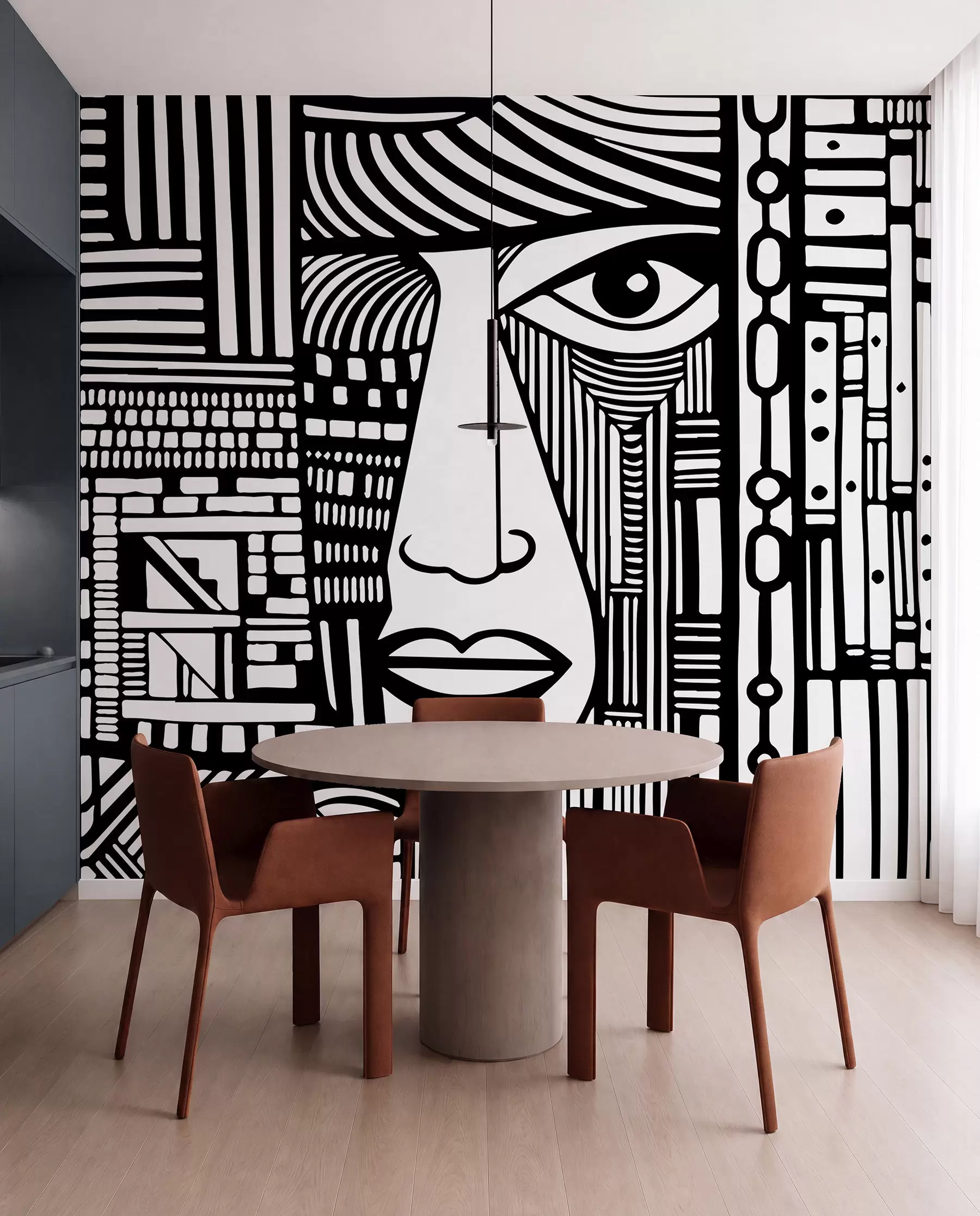 zidne murale Apstraktno lice u98713