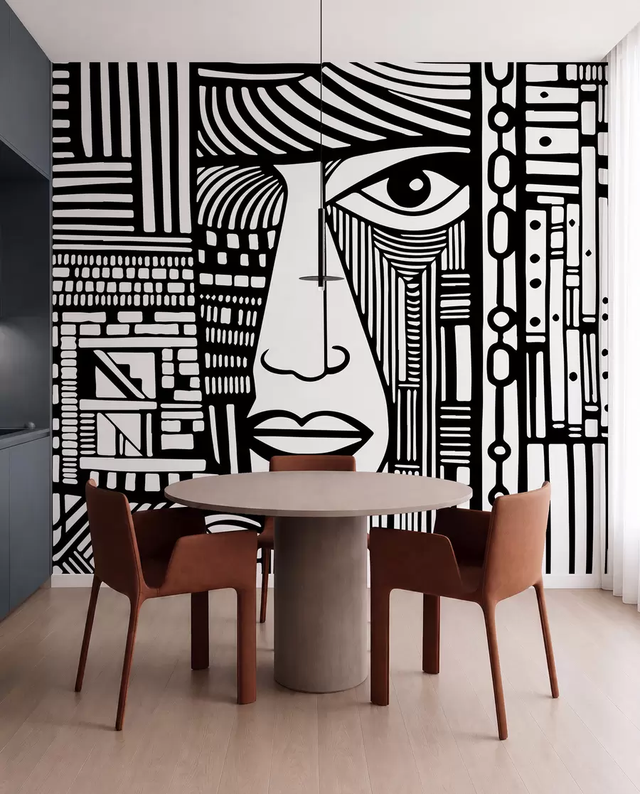 zidne murale Apstraktno lice u98713