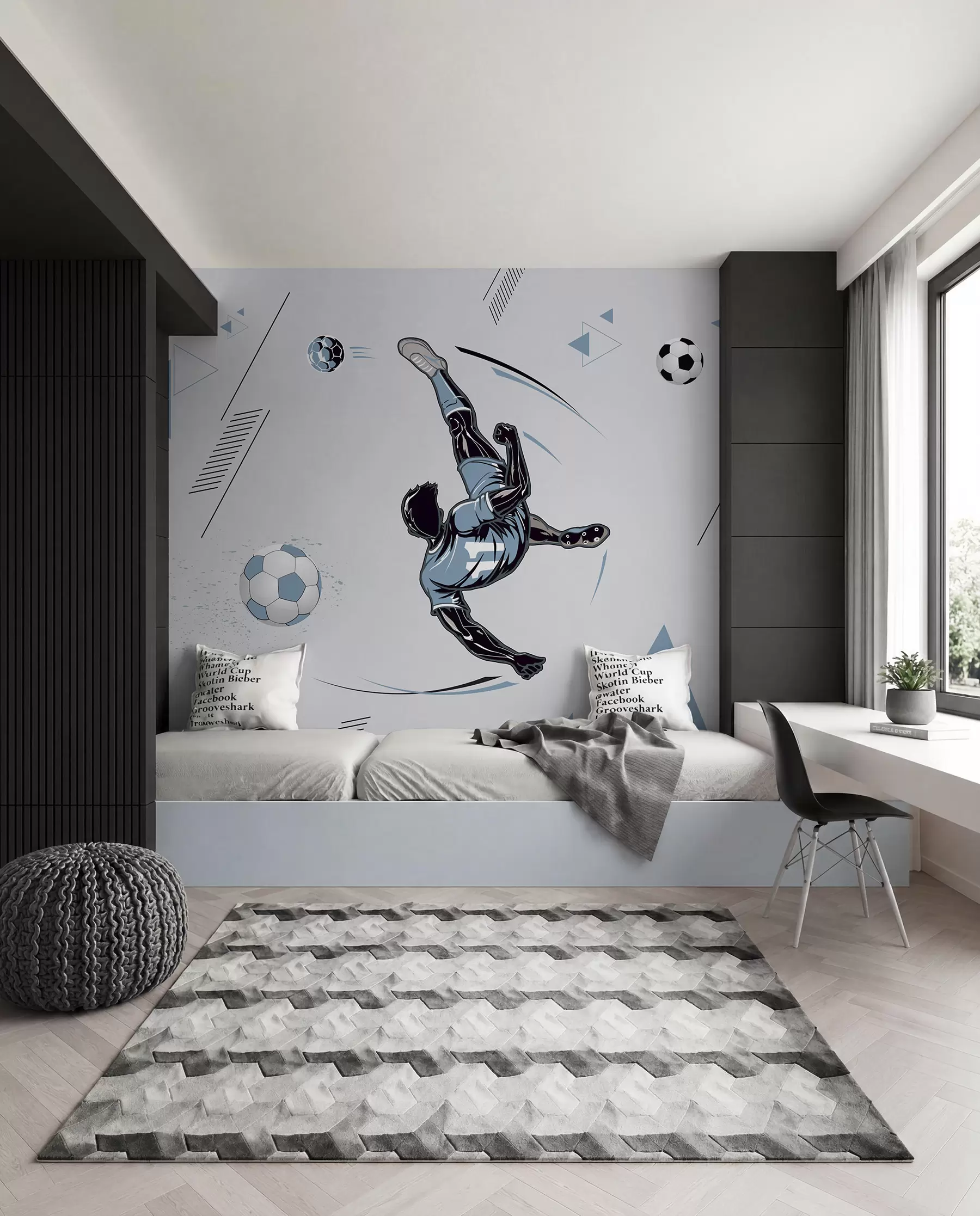 zidne murale Gol škaricama u98736