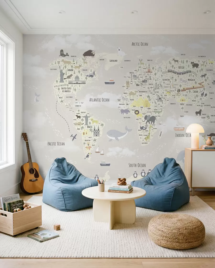 zidne murale Atlas malih čuda u pješčanoj u96587v1