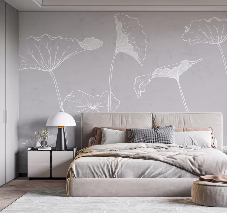 zidne murale Cvijeće u minimalističkom stilu u98684