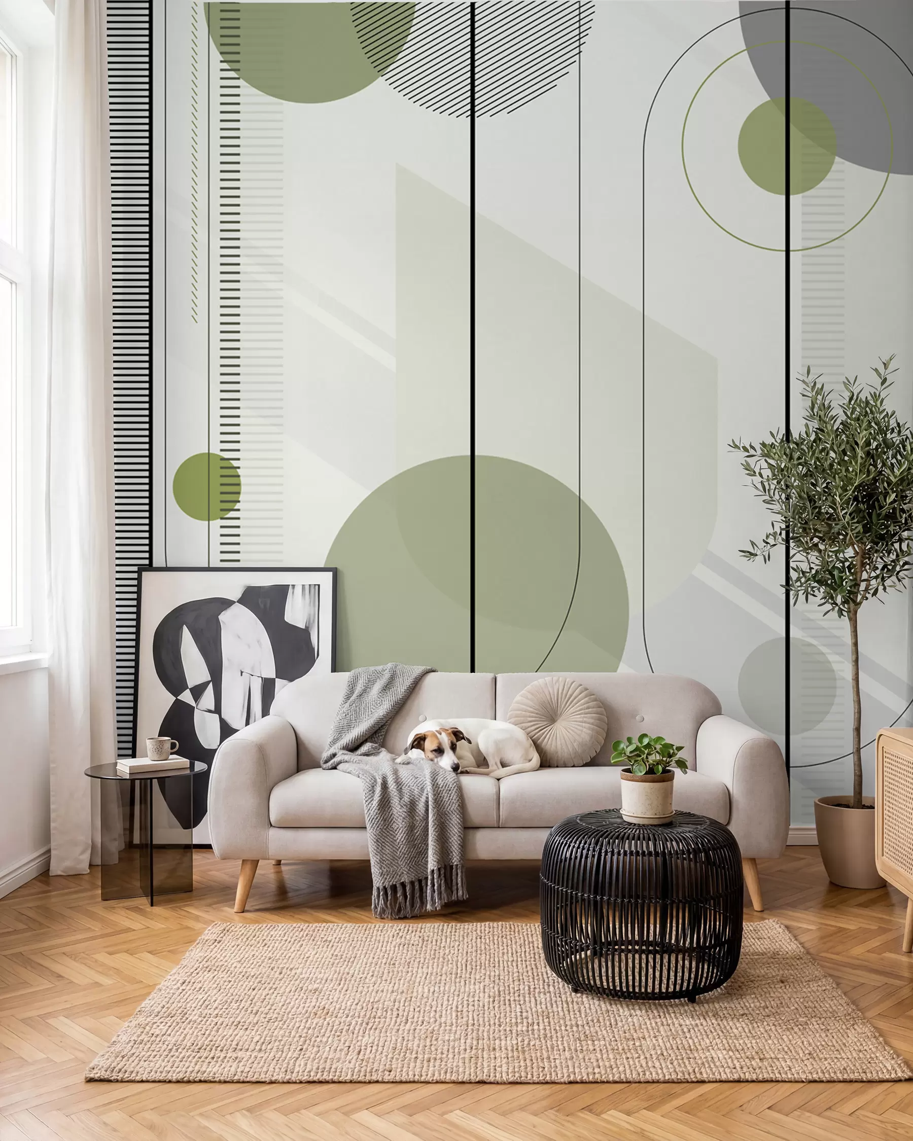 zidne murale Geometrijska apstrakcija u95379v3