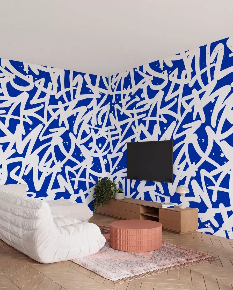 zidne murale Emocija grafita: Plava u99087v2