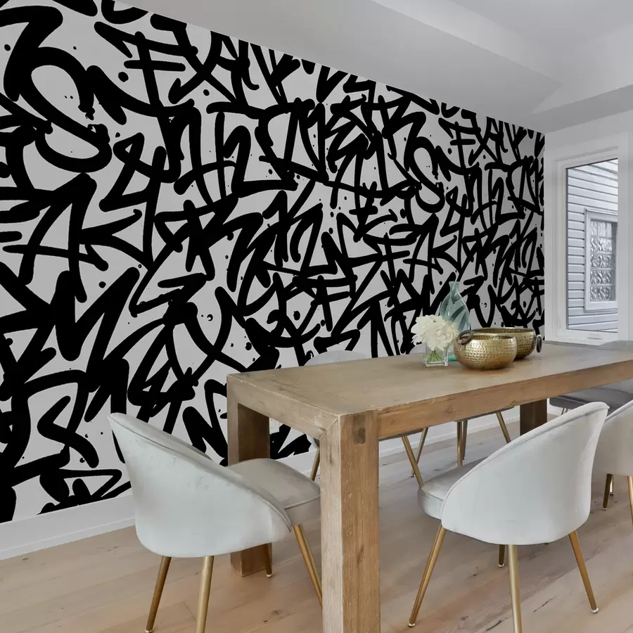 zidne murale Emocija grafita: crna u99087v3