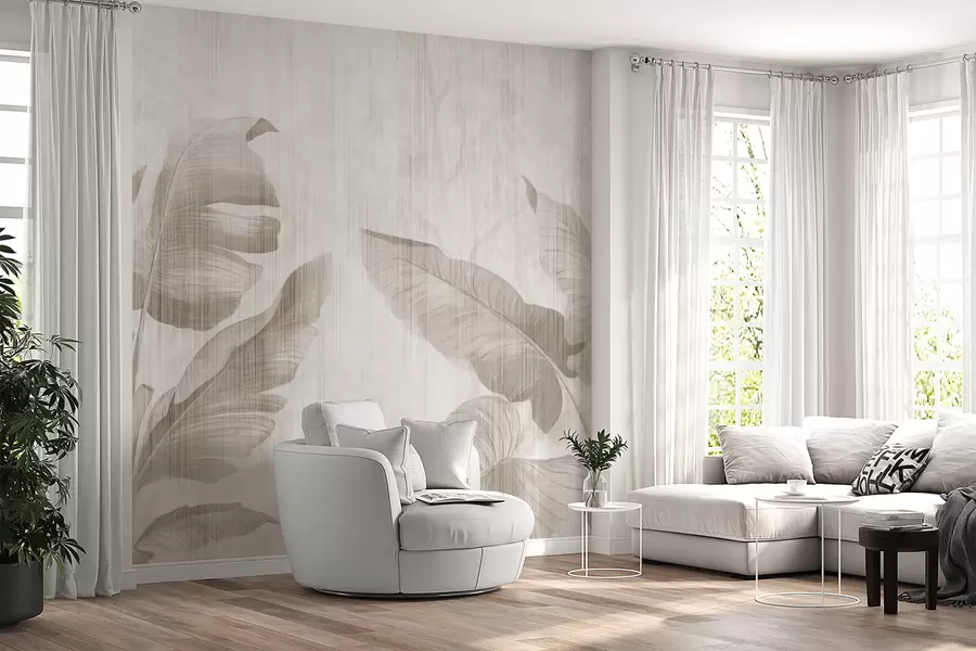 zidne murale Tropsko lišće u grunge stilu u00299d1