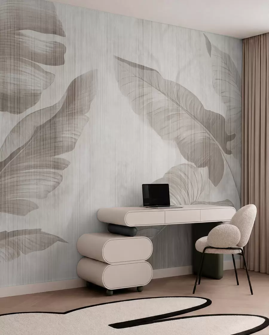 zidne murale Tropsko lišće u grunge stilu u00299d1