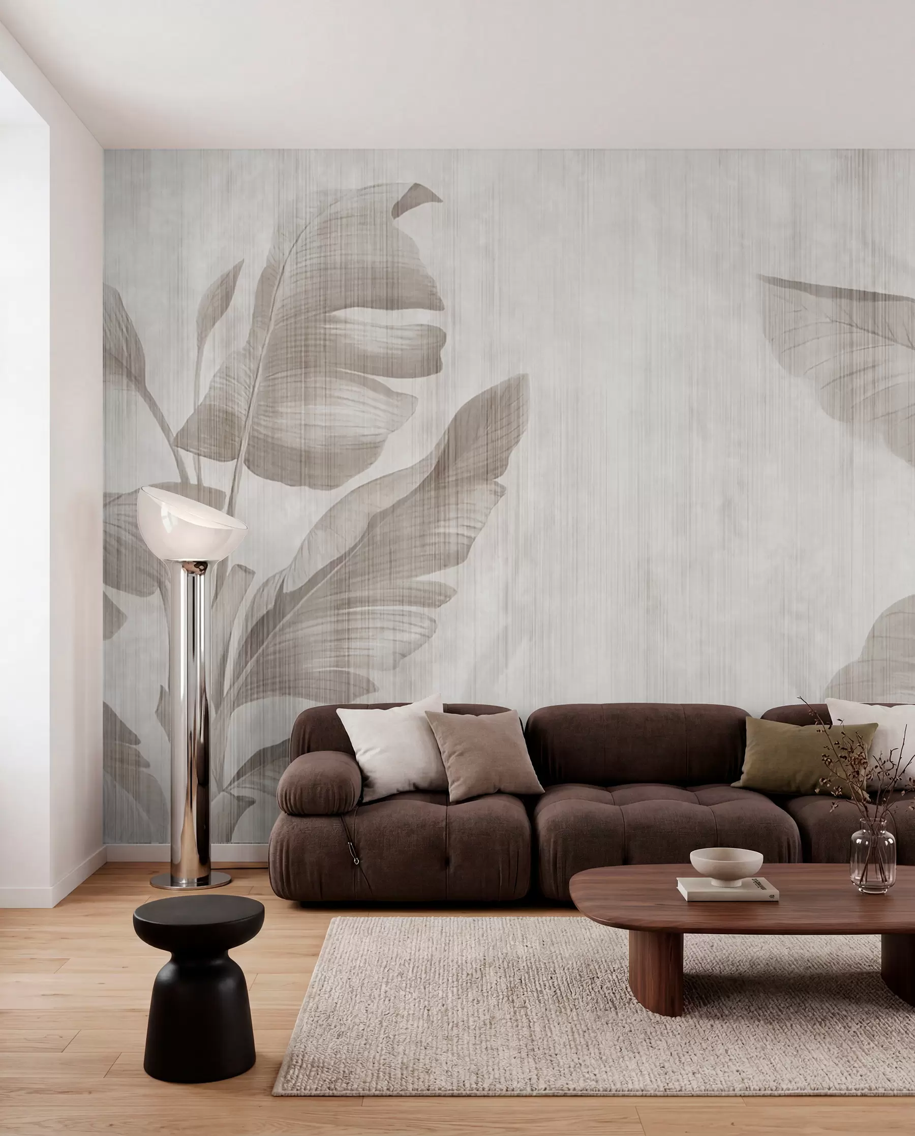 zidne murale Tropsko lišće u grunge stilu u00299d2