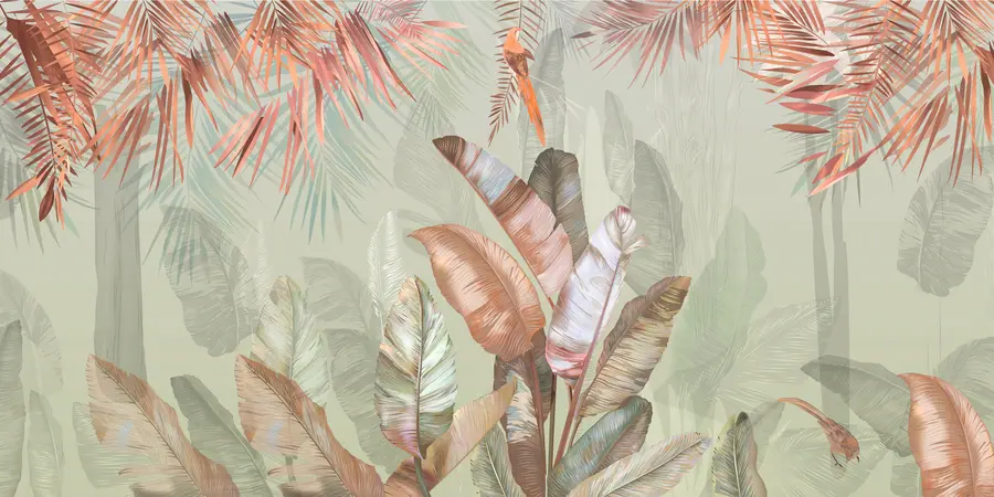 zidne murale Tropi i ptice u50468v1d2