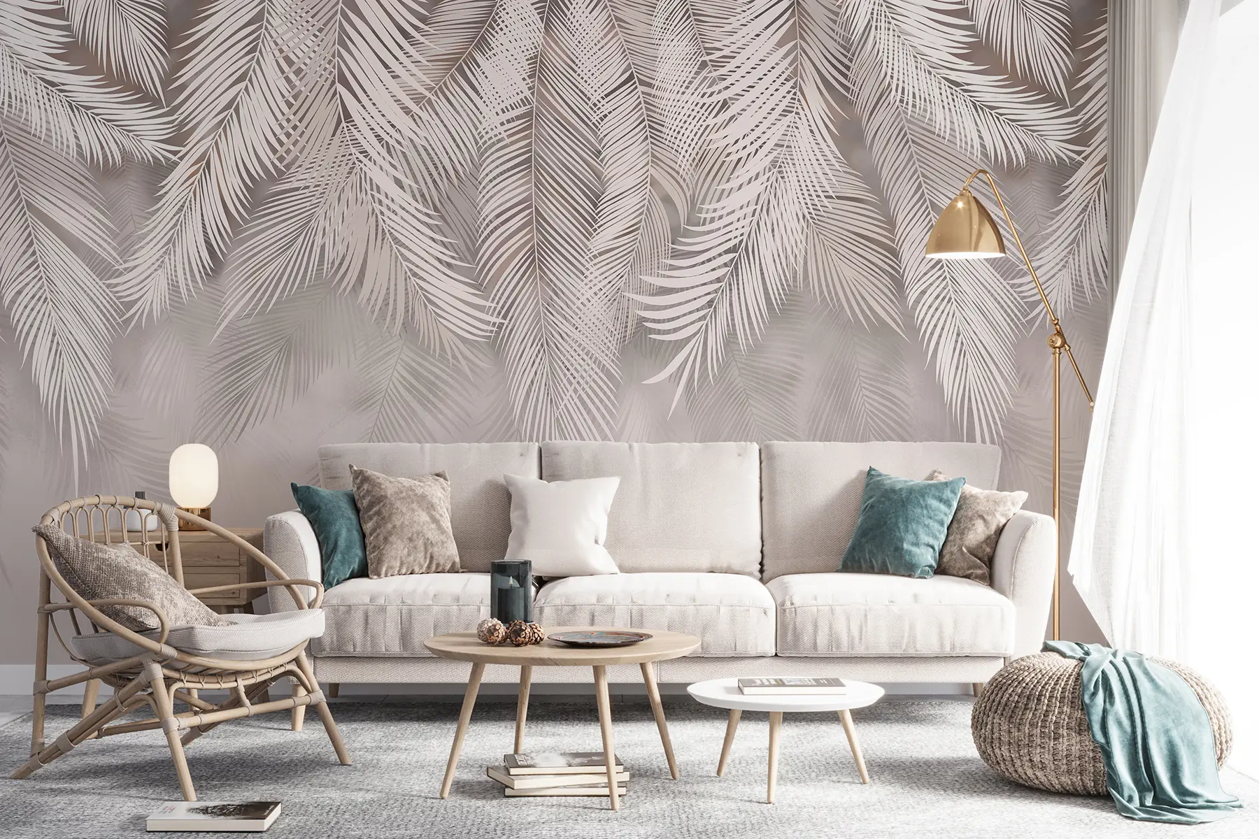 zidne murale Nježni opušteni listovi u48556v5d2