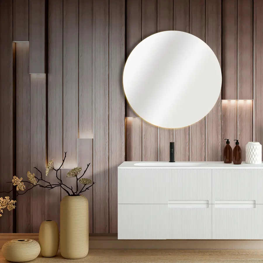 zidne murale Klasične drvene ploče s 3D rasvjetom u99321